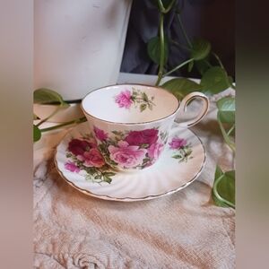 Allyn Nelson Tea Cup And Saucer Fine Bone China Made In England